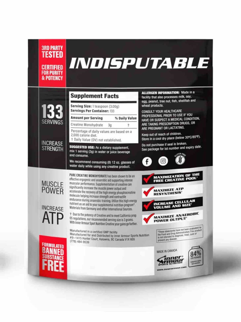 Comprar Creatina Inner Armour 100 Servicios en Electroshopy - Ángulo 3